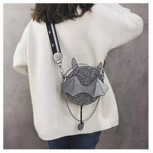 New Silver Bat Crossbody Bag